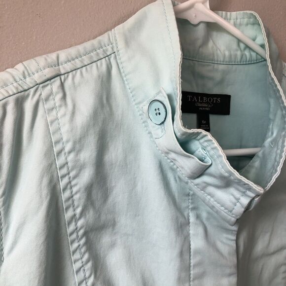 Talbots Jacket Womens 6 Petite Button Front Pastel Spring Layering Cotton Casual - Picture 2 of 15